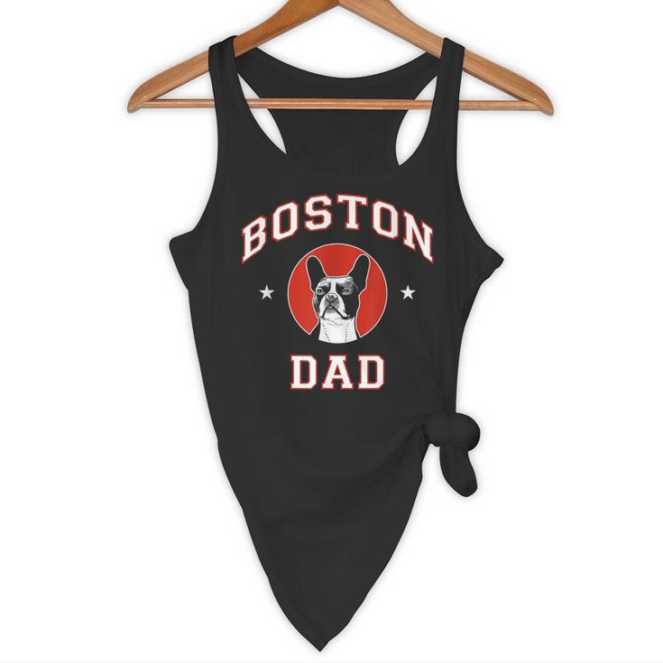 Boston Terrier Dad Dog Father For Men Women Kids Flowy Tank, novelty gifts, funny gifts