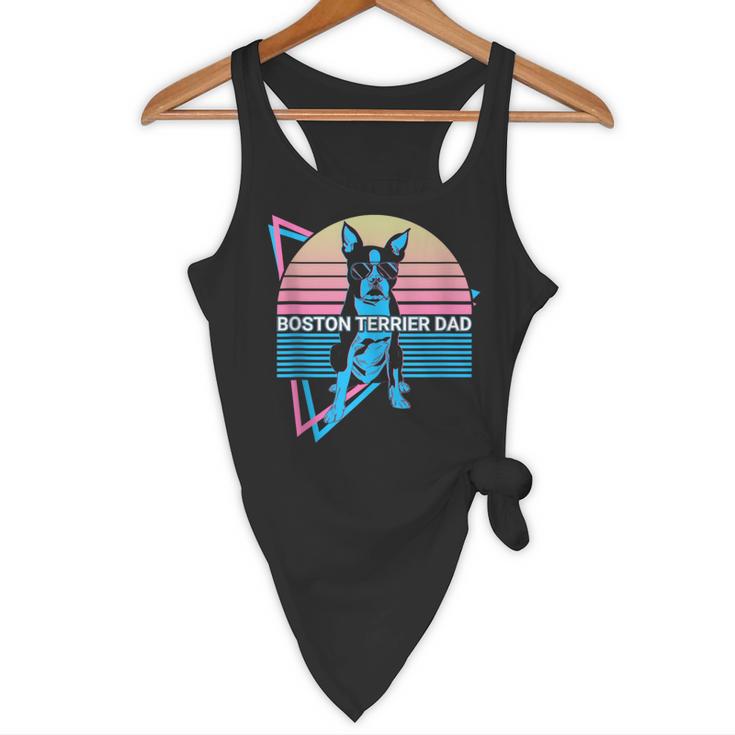 Boston Terrier Dad Retro Flowy Tank, novelty gifts, funny gifts