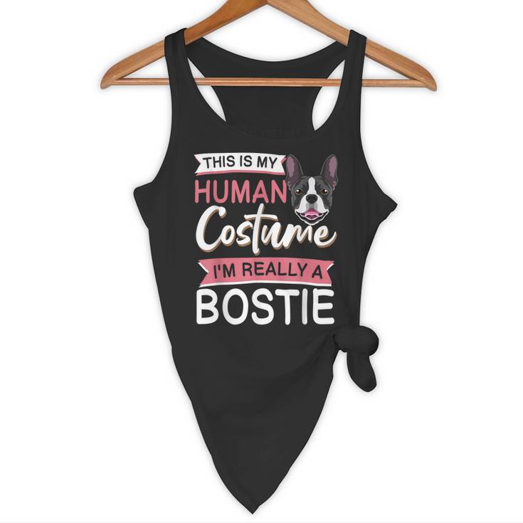 Boston Terrier Dog Bostie Halloween Costume Dog For Kids Flowy Tank, novelty gifts, funny gifts