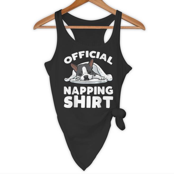 Boston Terrier Dog Official Sleeping Shirt Men Women Kids Flowy Tank, novelty gifts, funny gifts