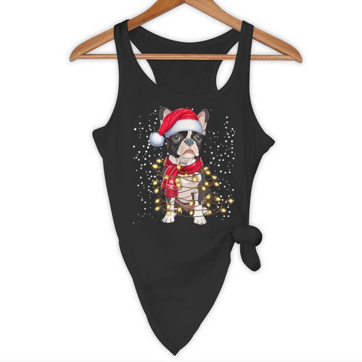 Boston Terrier Dog Ugly Christmas Dog Xmas For Men Women Kids Flowy Tank, novelty gifts, funny gifts
