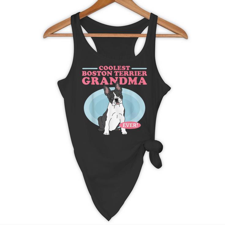 Boston Terrier Grandma Bostie Dog Owner Boston Terrier Men Women Flowy Tank, novelty gifts, funny gifts