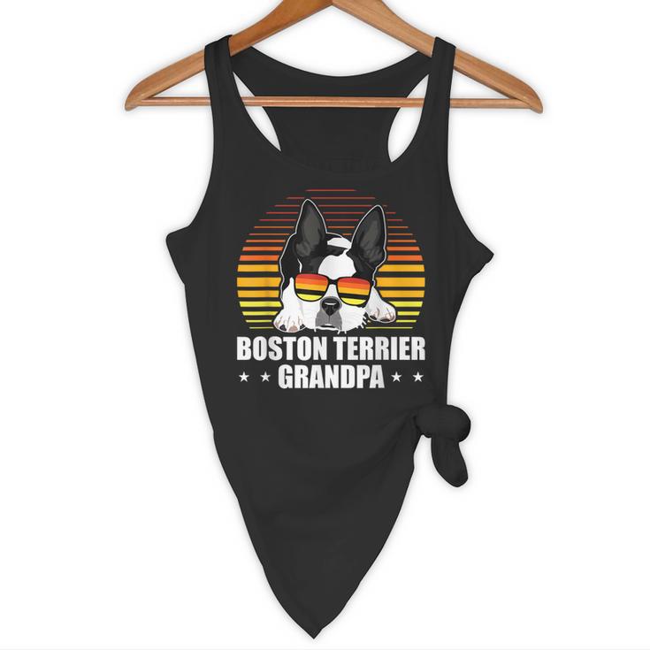 Boston Terrier Grandpa Dog Owner Boston Terrier Flowy Tank, novelty gifts, funny gifts