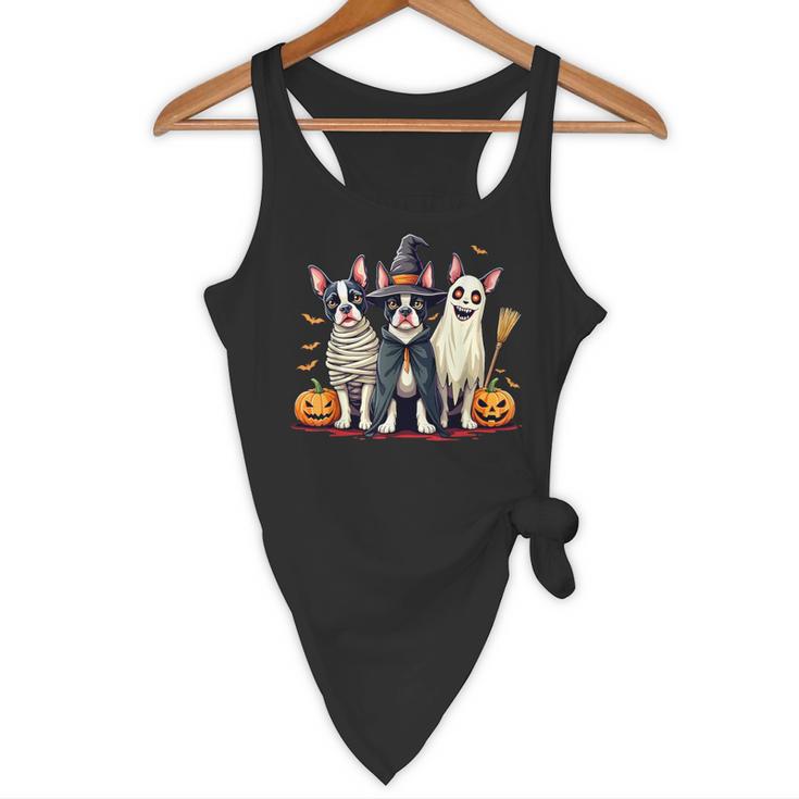 Boston Terrier Halloween Costume Mummy Witch Ghost Dog Lover For Men Women Kids Flowy Tank, novelty gifts, funny gifts