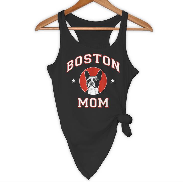 Boston Terrier Mom Dog Mother Flowy Tank, novelty gifts, funny gifts