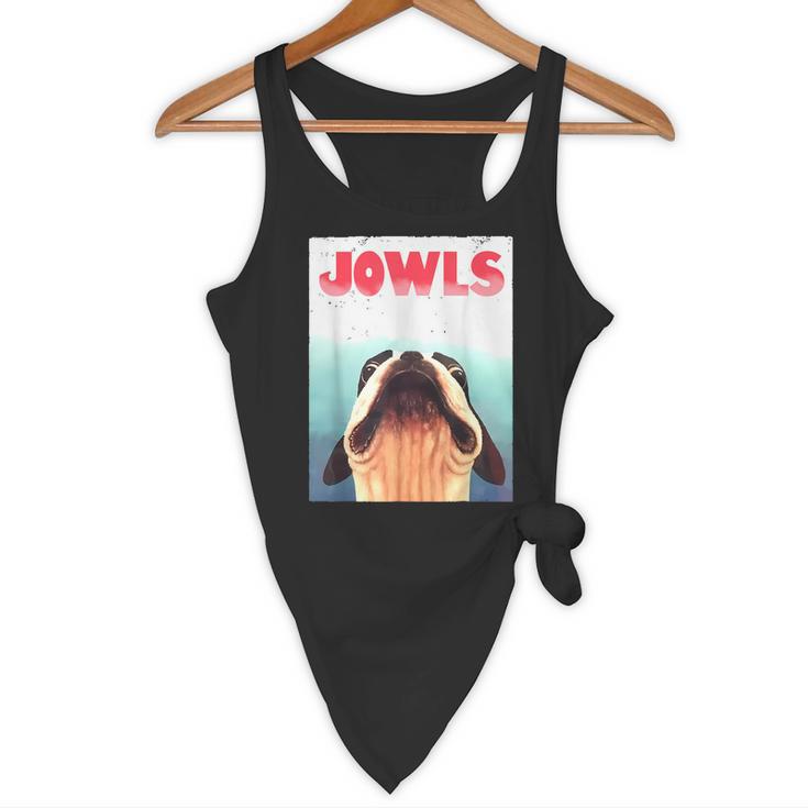 Boston Terriers Jowls Dog Mom Dog Dad Flowy Tank, novelty gifts, funny gifts