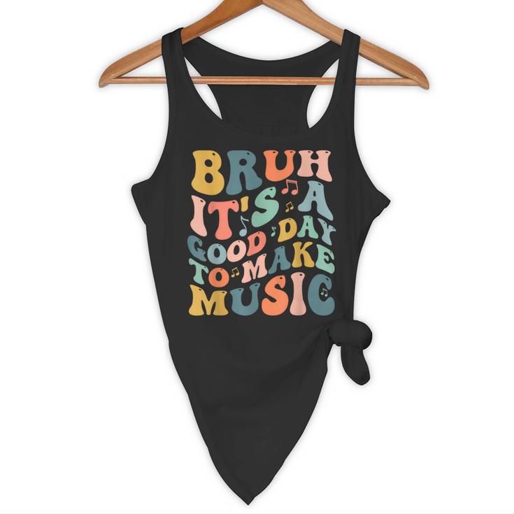 Bruh It's A Good Day To Make Music Musician Music Teacher Flowy Tank, novelty gifts, funny gifts
