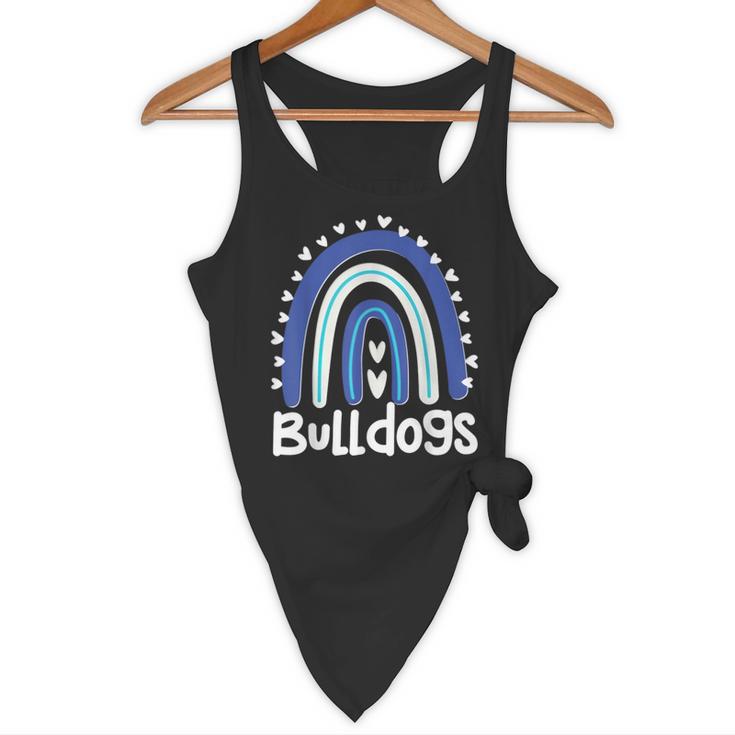 Bulldogs School Mascot Rainbow Teacher Lover Flowy Tank, novelty gifts, funny gifts