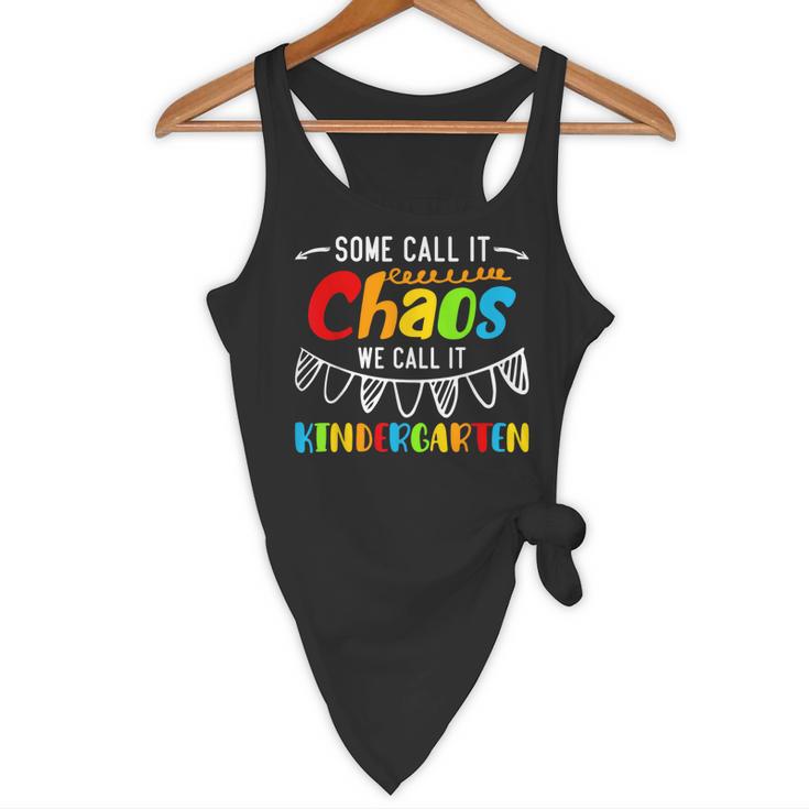 Some Call It Chaos We Call It Kindergarten Teacher Flowy Tank, novelty gifts, funny gifts Some Call It Chaos We Call It Kindergarten Teacher Flowy Tank, novelty gifts, funny gifts
