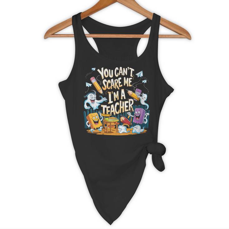 You Can't Scare Me I'm A Teacher Cool Math Teacher Halloween Flowy Tank, novelty gifts, funny gifts