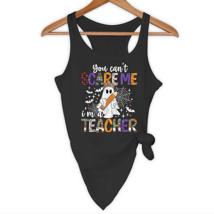 You Can't Scare Me I'm A Teacher Halloween Costume Flowy Tank, novelty gifts, funny gifts