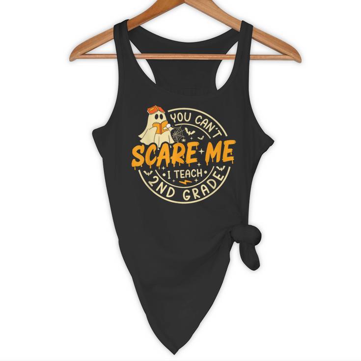You Can't Scare Me I Teach 2nd Grade Teacher Halloween Ghost Flowy Tank, novelty gifts, funny gifts