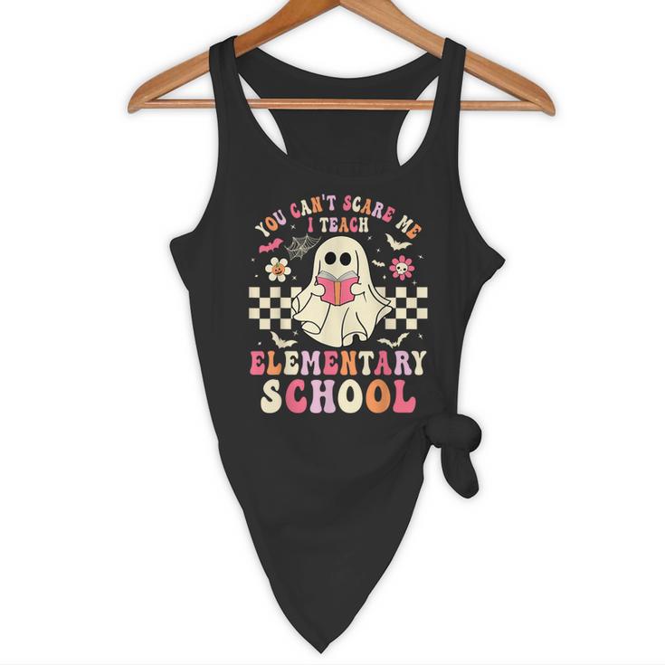 You Can't Scare Me I Teach Elementary School Teacher Spooky Flowy Tank, novelty gifts, funny gifts
