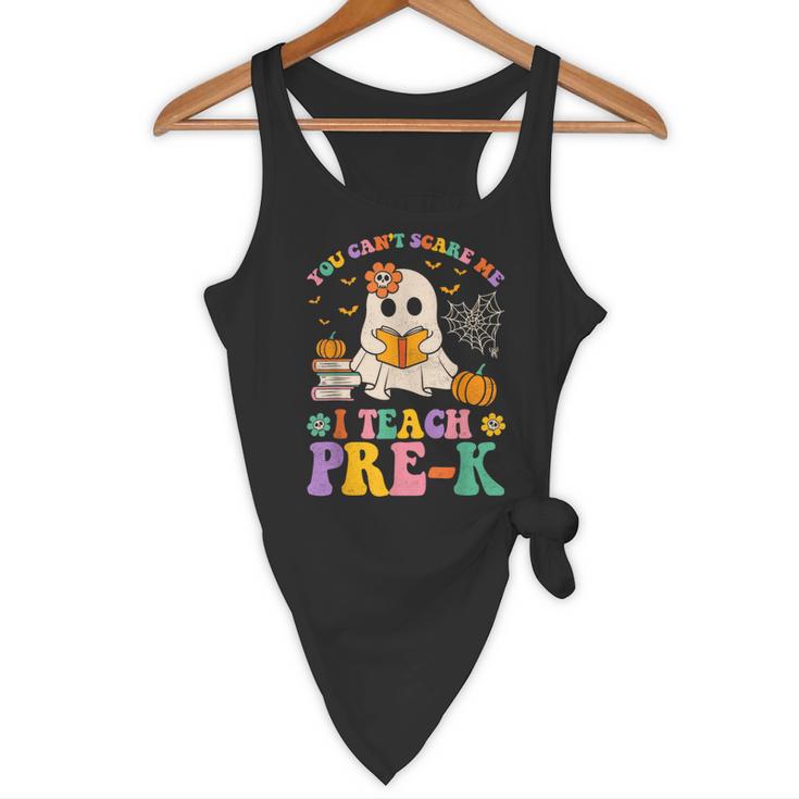 You Can't Scare Me I Teach Pre-k Teacher Halloween Ghost Men Women Kids Flowy Tank, novelty gifts, funny gifts