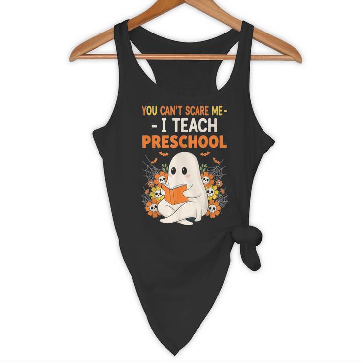 You Cant Scare Me I Teach Preschool Halloween Teacher Flowy Tank, novelty gifts, funny gifts