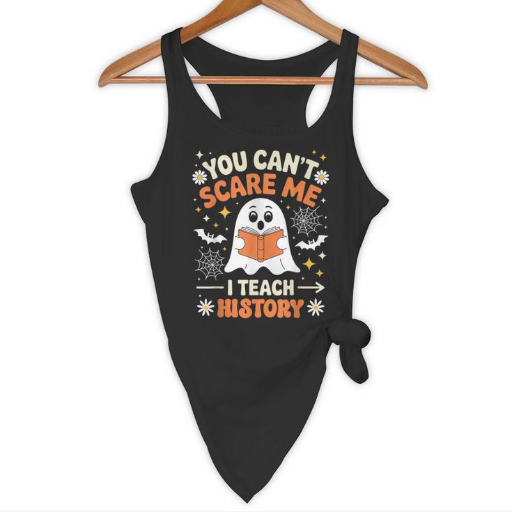 You Can't Scare Me I Teach History Retro Teacher Halloween Flowy Tank, novelty gifts, funny gifts