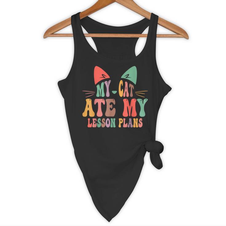 My Cat Ate My Lesson Plans Teacher Sarcastic Flowy Tank, novelty gifts, funny gifts My Cat Ate My Lesson Plans Teacher Sarcastic Flowy Tank, novelty gifts, funny gifts