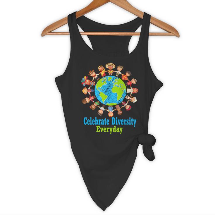 Celebrate Diversity Everyday Teachers & School Student Flowy Tank, novelty gifts, funny gifts