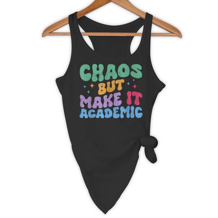 Chaos But Make It Academic Teacher Back To School Flowy Tank, novelty gifts, funny gifts Chaos But Make It Academic Teacher Back To School Flowy Tank, novelty gifts, funny gifts