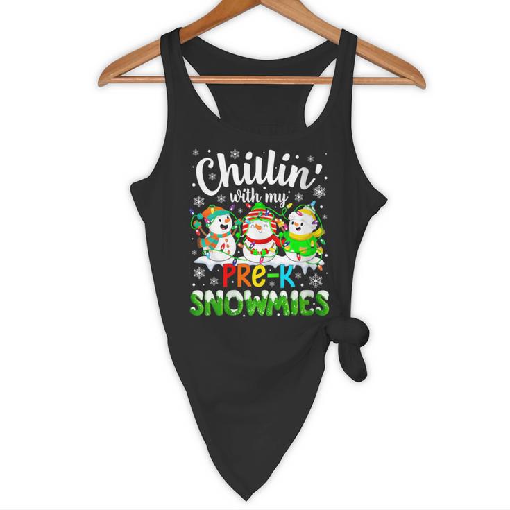 Chillin With My Pre-K Snowmies Christmas Teacher Xmas Flowy Tank, novelty gifts, funny gifts Chillin With My Pre-K Snowmies Christmas Teacher Xmas Flowy Tank, novelty gifts, funny gifts