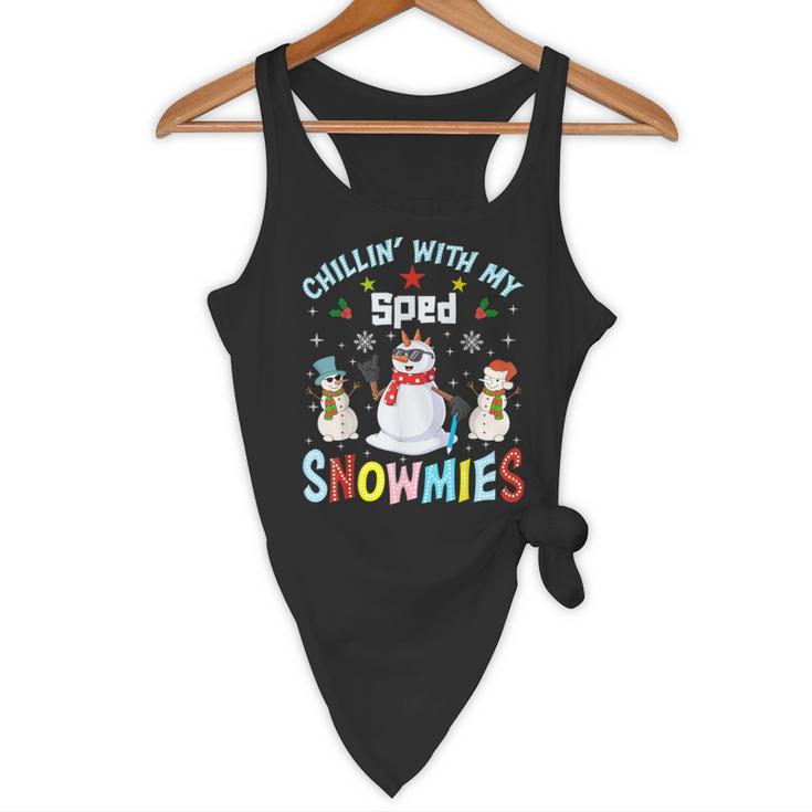 Chillin With My Sped Snowmies Teacher Student Christmas Flowy Tank, novelty gifts, funny gifts Chillin With My Sped Snowmies Teacher Student Christmas Flowy Tank, novelty gifts, funny gifts