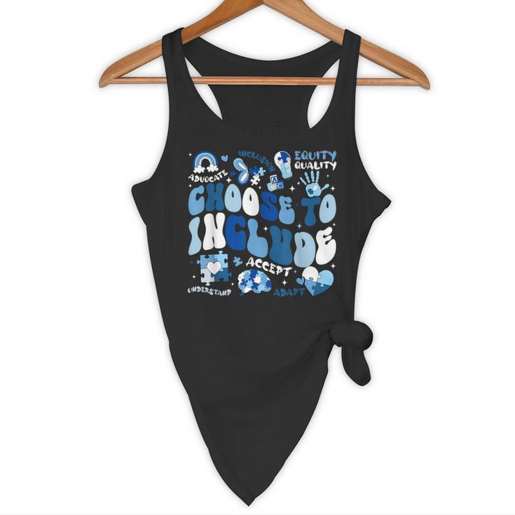 Choose To Include Inclusion Matters Autism Awareness Teacher Flowy Tank, novelty gifts, funny gifts