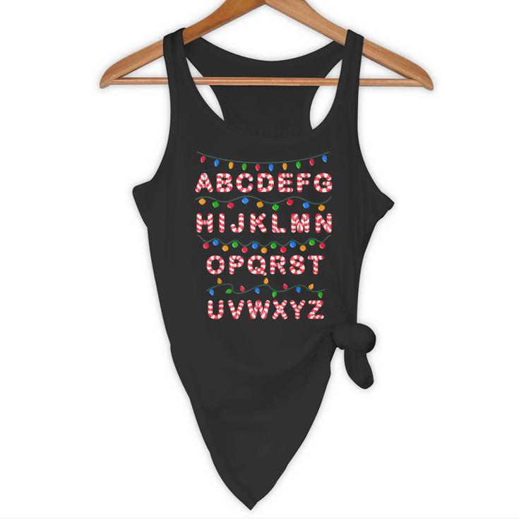 Christmas Alphabet Candy Cane Teachers Students Candy Cane For Men Women Kids Flowy Tank, novelty gifts, funny gifts Christmas Alphabet Candy Cane Teachers Students Candy Cane For Men Women Kids Flowy Tank, novelty gifts, funny gifts