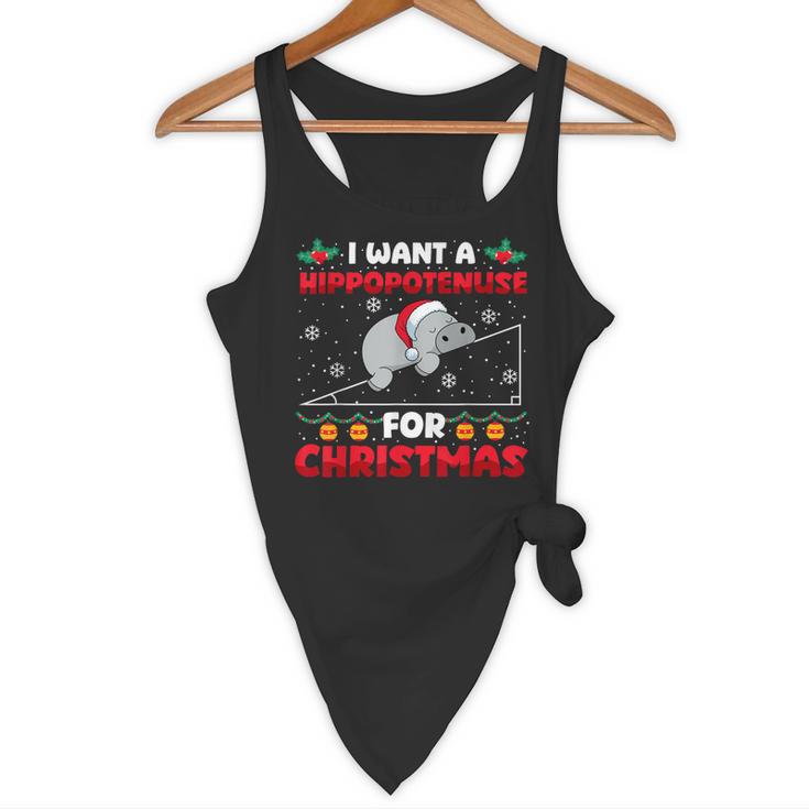 Christmas Math Teacher Hippopotenuse Math Lovers Xmas Flowy Tank, novelty gifts, funny gifts Christmas Math Teacher Hippopotenuse Math Lovers Xmas Flowy Tank, novelty gifts, funny gifts