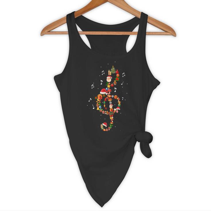Christmas Musical Note Music Lover Teacher Sing Carols Jesus Flowy Tank, novelty gifts, funny gifts