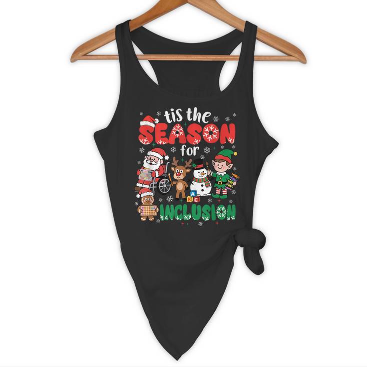Christmas Sped Teacher Tis The Season For Inclusion Women Flowy Tank, novelty gifts, funny gifts Christmas Sped Teacher Tis The Season For Inclusion Women Flowy Tank, novelty gifts, funny gifts