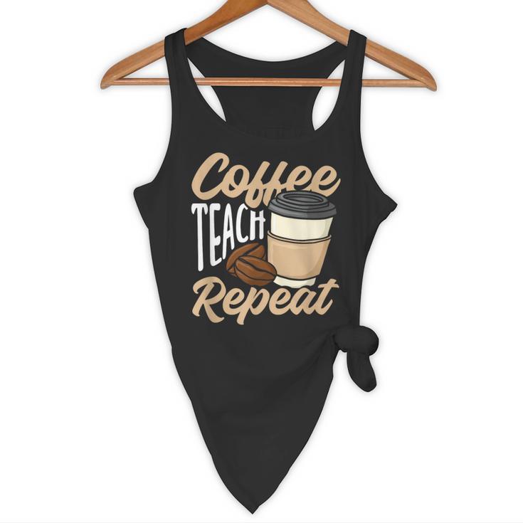 Coffee Teach Repeat Teacher Flowy Tank, novelty gifts, funny gifts Coffee Teach Repeat Teacher Flowy Tank, novelty gifts, funny gifts