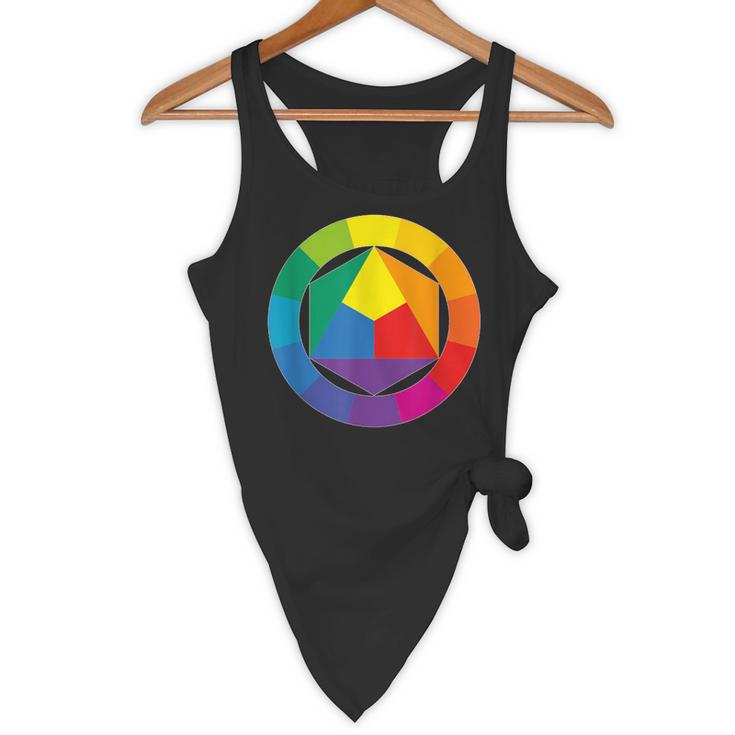 Color Wheel Palette Shirt Artist Painter Art Teacher Tshirt Flowy Tank, novelty gifts, funny gifts