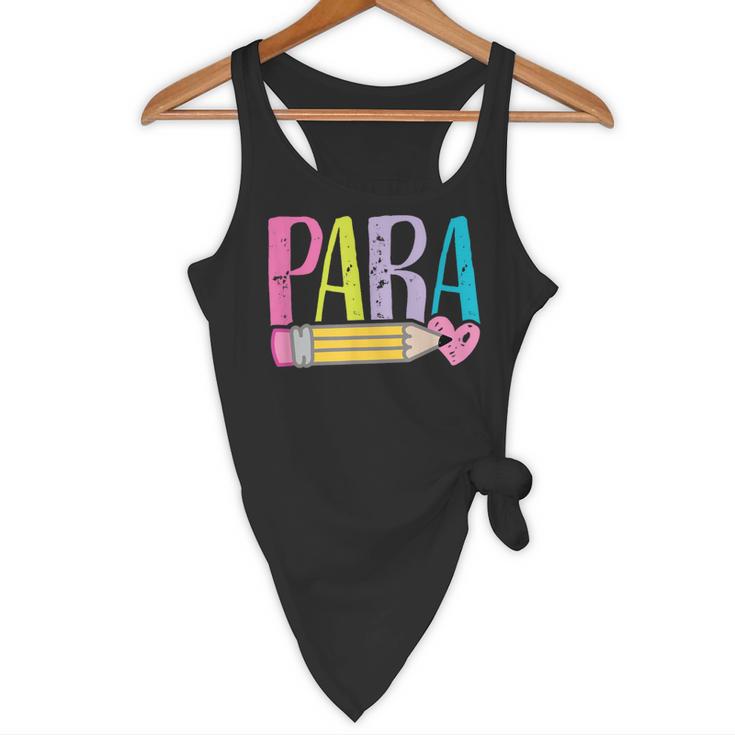 Colorful PARA Teacher Paraprofessional Cute Pencil Flowy Tank, novelty gifts, funny gifts Colorful PARA Teacher Paraprofessional Cute Pencil Flowy Tank, novelty gifts, funny gifts