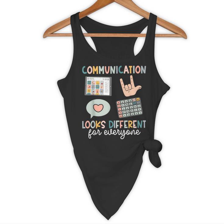 Communication Looks Different For Everyone SPED Teacher ASD Flowy Tank, novelty gifts, funny gifts Communication Looks Different For Everyone SPED Teacher ASD Flowy Tank, novelty gifts, funny gifts