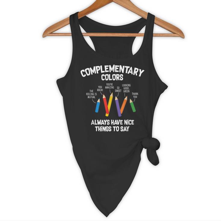 Complementary Colors Art Teacher Pun Shirt Flowy Tank, novelty gifts, funny gifts Complementary Colors Art Teacher Pun Shirt Flowy Tank, novelty gifts, funny gifts