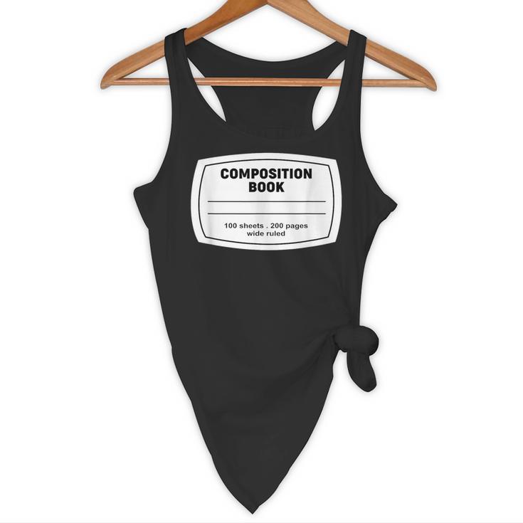 Composition Notebook Halloween Costume Teacher Student Flowy Tank, novelty gifts, funny gifts