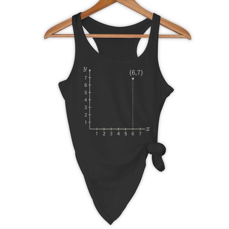 Coordinate 67 Math Teacher 67 Cartesian Grid Point Flowy Tank, novelty gifts, funny gifts