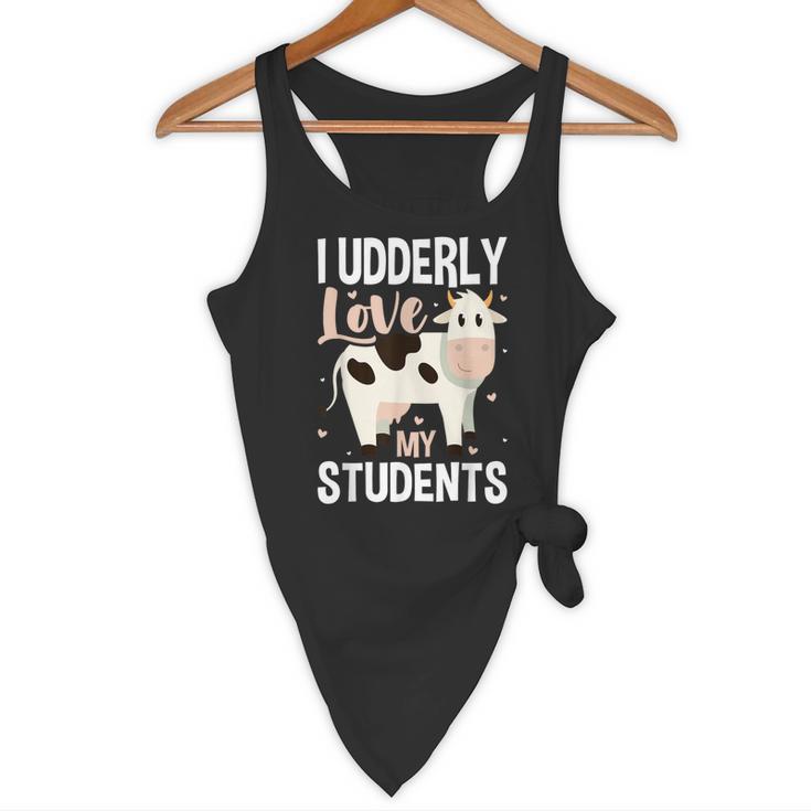 Cow Teacher Lover Flowy Tank, novelty gifts, funny gifts