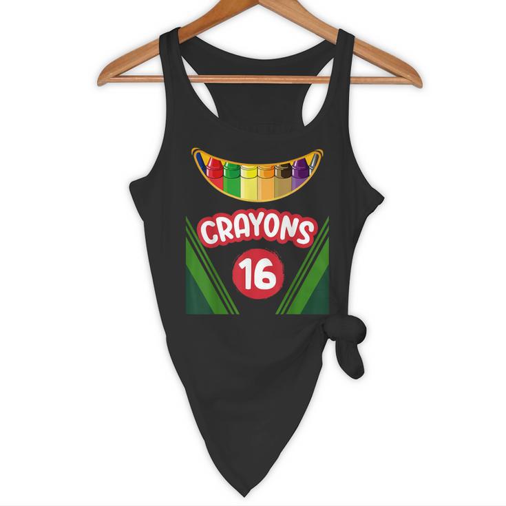 Crayon Box Fun Teacher Student Crayon Squad Halloween 2023 Flowy Tank, novelty gifts, funny gifts