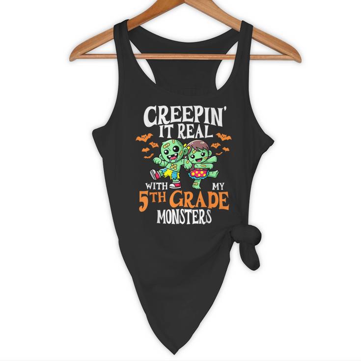 Creepin It Real Monster School 5th Grade Teacher Halloween Flowy Tank, novelty gifts, funny gifts Creepin It Real Monster School 5th Grade Teacher Halloween Flowy Tank, novelty gifts, funny gifts