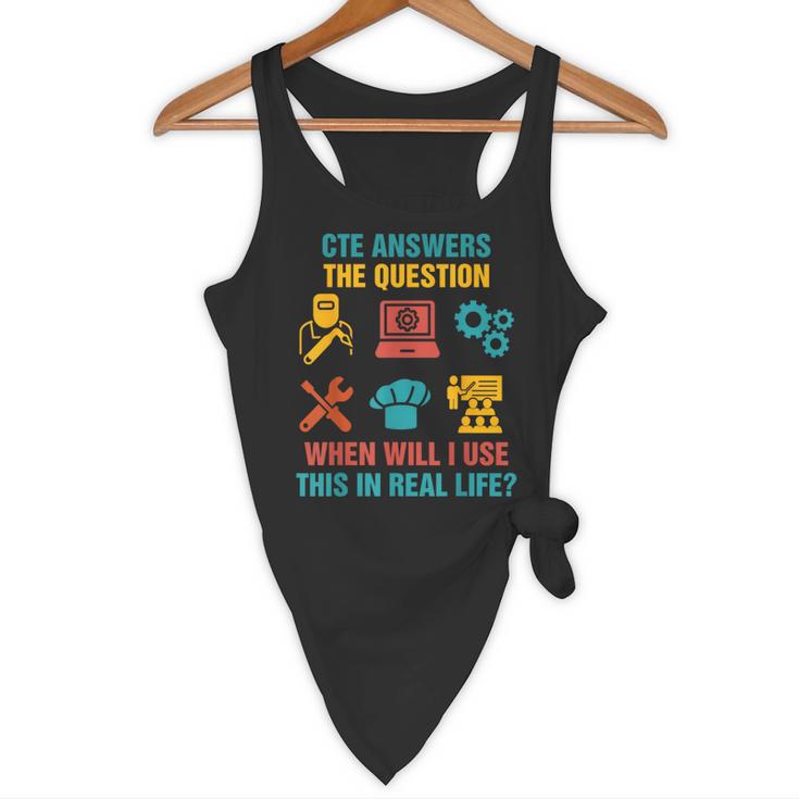 CTE Teacher CTE Crew When Will I Use This In Real Life Flowy Tank, novelty gifts, funny gifts