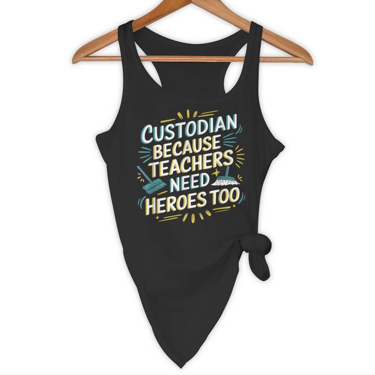 Custodian Because Teachers Need Heroes Too School Janitor Flowy Tank, novelty gifts, funny gifts Custodian Because Teachers Need Heroes Too School Janitor Flowy Tank, novelty gifts, funny gifts