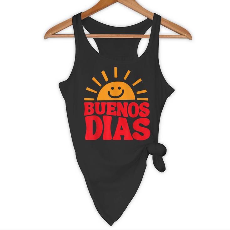 Cute Bilingual Spanish Teacher Buenos Dias Sunshine Flowy Tank, novelty gifts, funny gifts