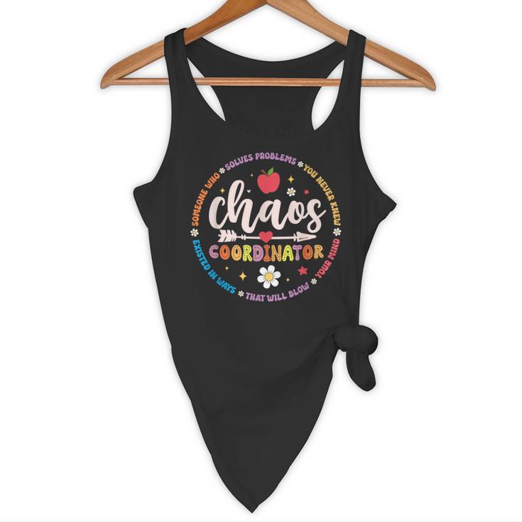 Cute Chaos Coordinator Teacher First Day Of School Flowy Tank, novelty gifts, funny gifts Cute Chaos Coordinator Teacher First Day Of School Flowy Tank, novelty gifts, funny gifts