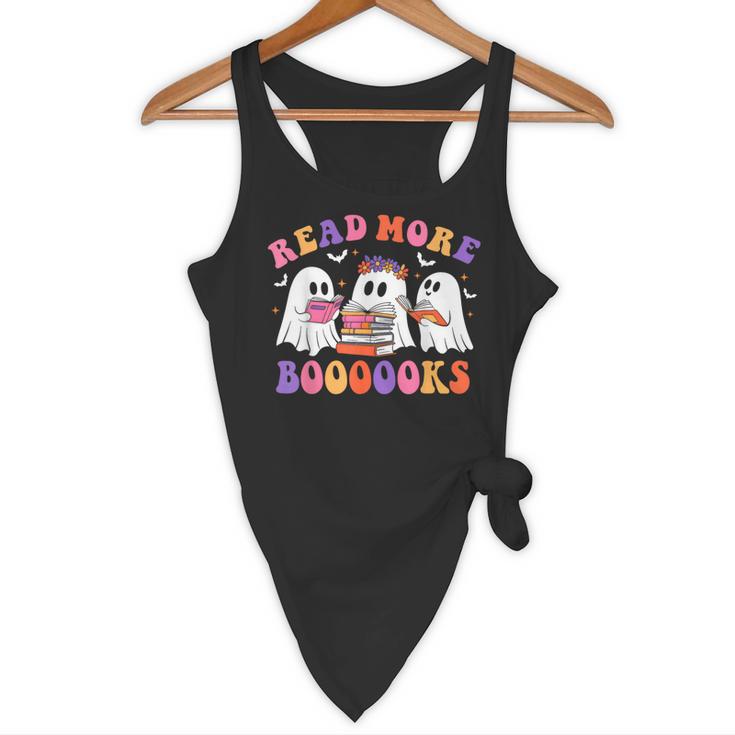 Cute Ghost Read More Books Lover Teacher Halloween Costume Flowy Tank, novelty gifts, funny gifts