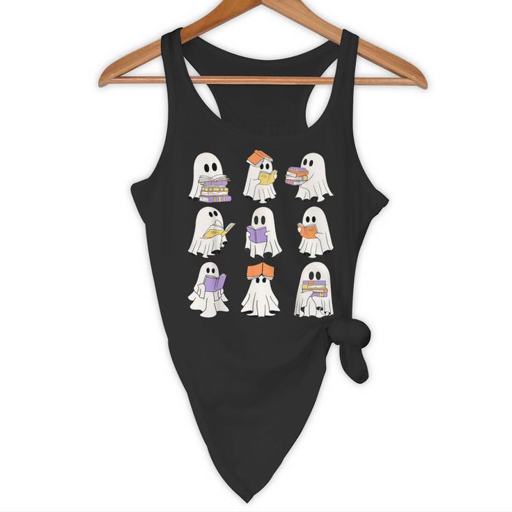 Cute Ghost Reading Books Teacher Halloween Reading Men Women Kids Flowy Tank, novelty gifts, funny gifts Cute Ghost Reading Books Teacher Halloween Reading Men Women Kids Flowy Tank, novelty gifts, funny gifts
