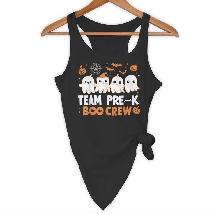 Cute Ghosts Pre-K Boo Crew Teachers Halloween Party Team For Men Women Kids Flowy Tank, novelty gifts, funny gifts
