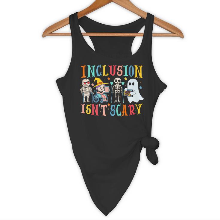 Cute Inclusion Isn't Scary Teacher Skeleton Ghost Halloween Flowy Tank, novelty gifts, funny gifts Cute Inclusion Isn't Scary Teacher Skeleton Ghost Halloween Flowy Tank, novelty gifts, funny gifts