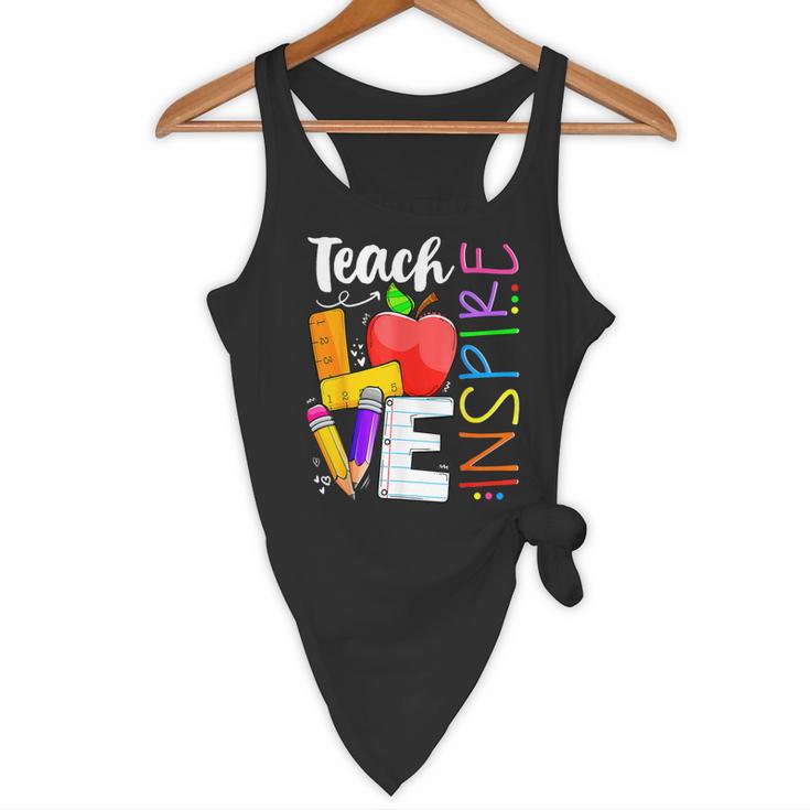 Cute Teach Love And Inspire Men Women Teacher Flowy Tank, novelty gifts, funny gifts Cute Teach Love And Inspire Men Women Teacher Flowy Tank, novelty gifts, funny gifts