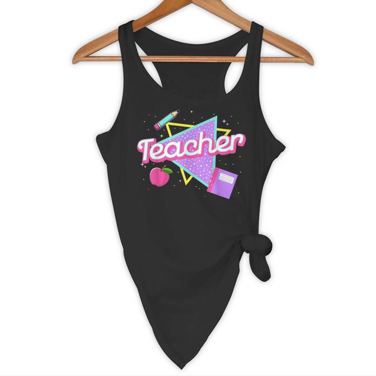 Cute Teacher Shirt 80's 90's Style Retro Old School Teacher For Men Women Flowy Tank, novelty gifts, funny gifts
